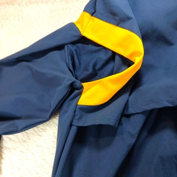 Nike Blue and Yellow Athletic Quarter-Zip Shirt-Jacket Mens Small - Picture 7 of 9